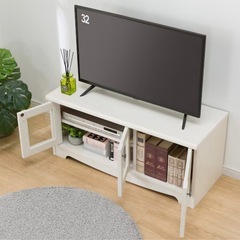 TV＆台セット ニトリ テレビ台 ローボード クオーレ2 100 DBR 幅101cmの画像