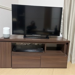 LOWYA（ロウヤ） 伸縮式テレビ台 ローボード カラー：ウォルナット（木目調）の画像