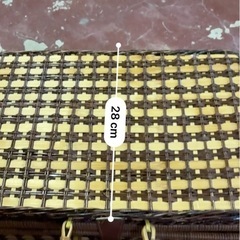 【レトロ】ピクニックバスケット／カゴバッグ／収納にも◎ 使用感ありの画像