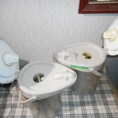 中古　象印　魔法瓶　押すだけポット２．２Ｌ　ブラウンベージュの画像