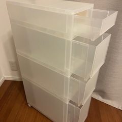 無印良品　ポリプロピレン　収納ストッカー　キャスター付２の画像