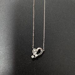 【canal 4℃】※超美品※オープンハート ダイヤモンド ネックレス シルバーの画像