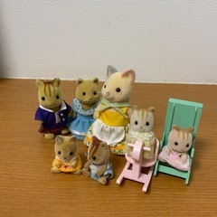 シルバニアファミリー　テラスの素敵なお家と人形たちの画像