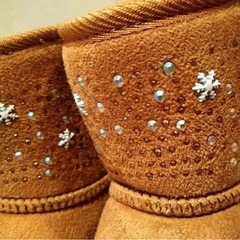 雪の結晶ムートンブーツ22cmの画像