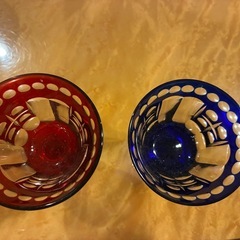 矢部硝子工芸 江戸切子 岳茂 冷酒器 ４個セットの画像