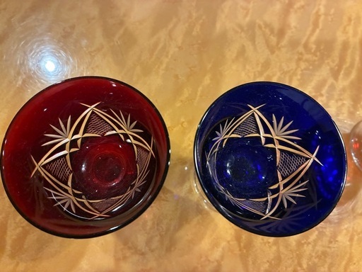 矢部硝子工芸 江戸切子 岳茂 冷酒器 ４個セット