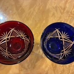 矢部硝子工芸 江戸切子 岳茂 冷酒器 ４個セットの画像