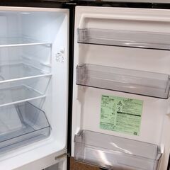 TOSHIBA 東芝 2ドアノンフロン冷凍冷蔵庫 153L 2023年製 GR-U15BS(K) 黒/ブラック セミマットブラックの画像