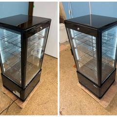 レマコム 4面ガラス冷蔵ショーケース 84L R4G-84SLB 冷蔵庫 業務用 鍵付きの画像