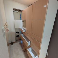 ディノス収納家具 幅116奥行44高180cm ※取りに来られる方限定の画像