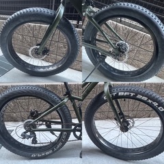 EIZER ファットバイク 26インチ 極太タイヤ 太いタイヤ シマノ 7段変速 Wディスクブレーキ 自転車 雪道 砂浜 アイゼル F260の画像