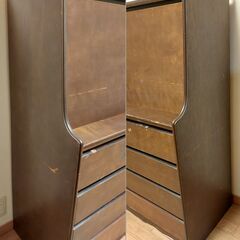 開閉式ライティングデスク　引き出し付きの画像