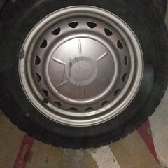 スタッドレス付き鉄ホイール　4本セット　5穴マルチ　PCD100/114.3の画像