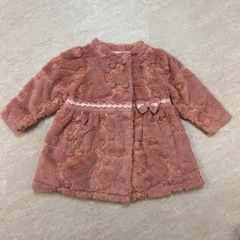 90cm アウター 2点セット ボアコート ファーベスト ベビー キッズ 女の子の画像