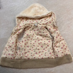 90cm アウター 2点セット ボアコート ファーベスト ベビー キッズ 女の子の画像
