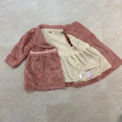 90cm アウター 2点セット ボアコート ファーベスト ベビー キッズ 女の子の画像