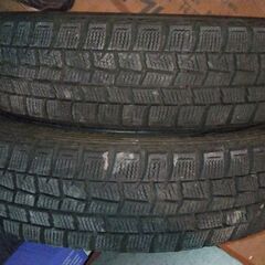 三菱アイ用スタッドレス付き鉄ホイール　前2本＋後2本セットの画像
