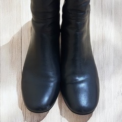 オデットエオディール ロングブーツ 黒 35 ステッチの画像