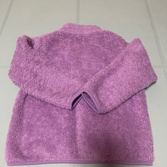 120cm美品！！！可愛い女の子ユニクロファーリーフリースジャケットの画像