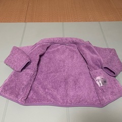 120cm美品！！！可愛い女の子ユニクロファーリーフリースジャケットの画像