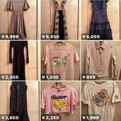 自宅でフリマ　女性のみ　レディース服、靴、バッグ、アクセサリー、小物などの画像