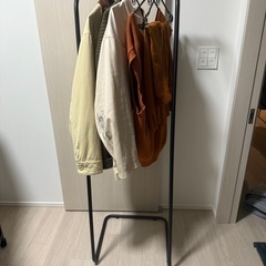 ブラックメタルハンガーラックの画像