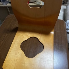 【118×80】こたつテーブル ＋ 木製床椅子セットの画像