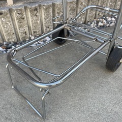 【美品】キャリーカート　運搬 折りたたみ式 台車 シルバーの画像