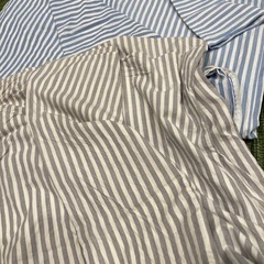 ダブルサイズ　ストライプ掛け布団カバー2枚の画像