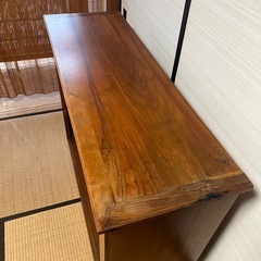 チーク材　アンティーク ブックシェルフ オープンシェルフ ビンテージ 本棚の画像