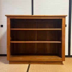 チーク材　アンティーク ブックシェルフ オープンシェルフ ビンテージ 本棚の画像