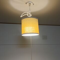 キシマ アバカ ペンダントライト Natural 1灯＋ニトリペンダントライトコットンシェードの画像