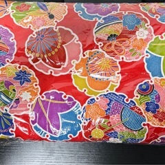 中古品 着物 小紋 正絹 端切れとして 古着 ハギレ used Kimono の画像