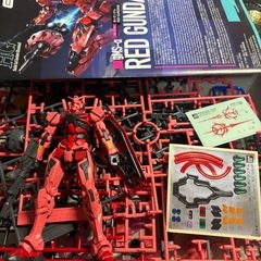 HG GQ 赤いガンダム他2つ　パチ組済　　の画像