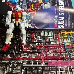 HG GQ 赤いガンダム他2つ　パチ組済　　の画像