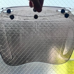 薄いミラー ジェットヘルメット用のバブルシールド フリップアップベース付きの画像