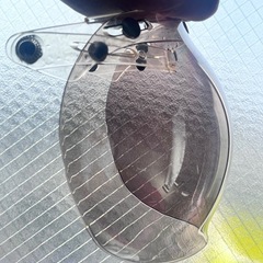 薄いミラー ジェットヘルメット用のバブルシールド フリップアップベース付きの画像