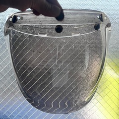 薄いミラー ジェットヘルメット用のバブルシールド フリップアップベース付きの画像