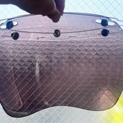 スモーク　 ジェットヘルメット用のバブルシールド フリップアップベース付きの画像