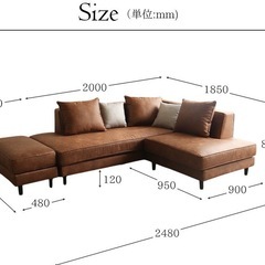 カウチソファ グレーの画像