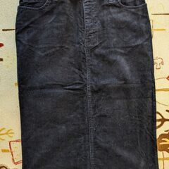 無印良品　スカート　コーデュロイ　ネイビーの画像