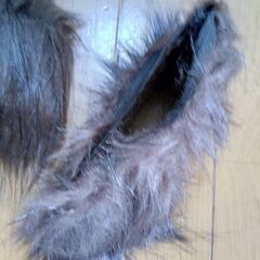 おしゃれブーツ👢カバー　ブラウン　毛長フェイクファー　ブーツ👢がおしゃれに変身　フリーサイズ　未使用　の画像