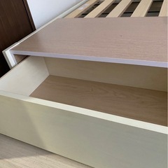 【ニトリ】シングルベッドフレーム／収納付き／解体済み／引き取り限定の画像