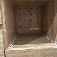 LOWYA食器棚 ガラス扉付き オークの画像