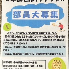 モルック一緒にしませんか(^.^)