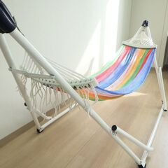 ハンモック（レインボー・自立式）【小金井市民限定】（小金井市再生家具）品番：11-03-13 ※新規優先の画像