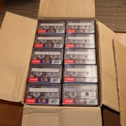 中古 マクセル maxell UR90 90分テープ 11巻パック x10 110本 セット まとめて @3