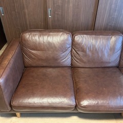 12月中旬受渡し【Actus】ブラウン レザー （本革）L字型ソファの画像