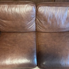 12月中旬受渡し【Actus】ブラウン レザー （本革）L字型ソファの画像