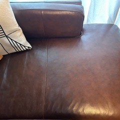 12月中旬受渡し【Actus】ブラウン レザー （本革）L字型ソファの画像